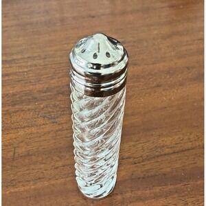 Arthur Court Replacement Salt or Pepper Shaker Swirl Glass Silver Top Single